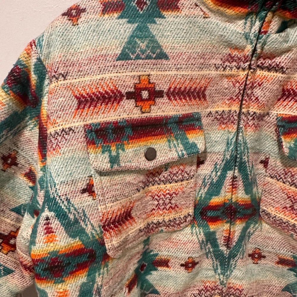 Aztec Patterned Bomber Jacket - Picture 3 of 4